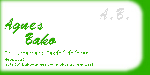 agnes bako business card